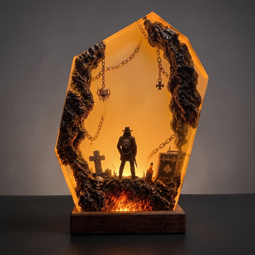 Motorhead Resin Lamp